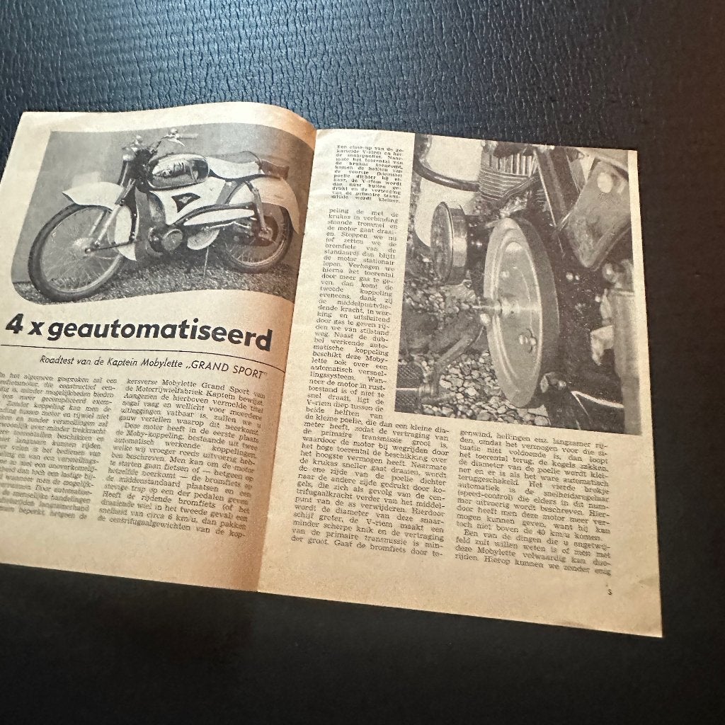 #11) KAPTEIN-MOBYLETTE - 1960 - Overdruk uit 'Bromfiets', Verzenden, Gelezen, Folder