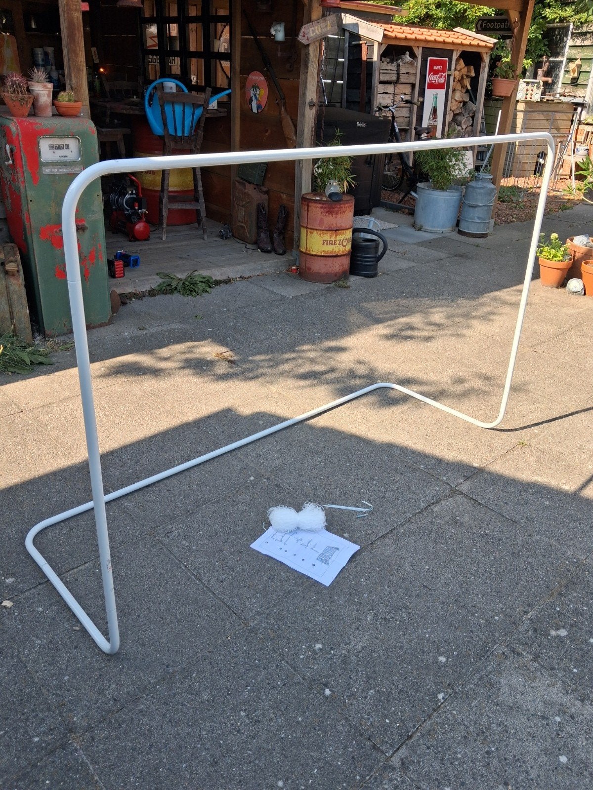 Nieuw voetbaldoel met net en bevestigingshaken, Maat XL, Ophalen of Verzenden, Nieuw, Overige typen