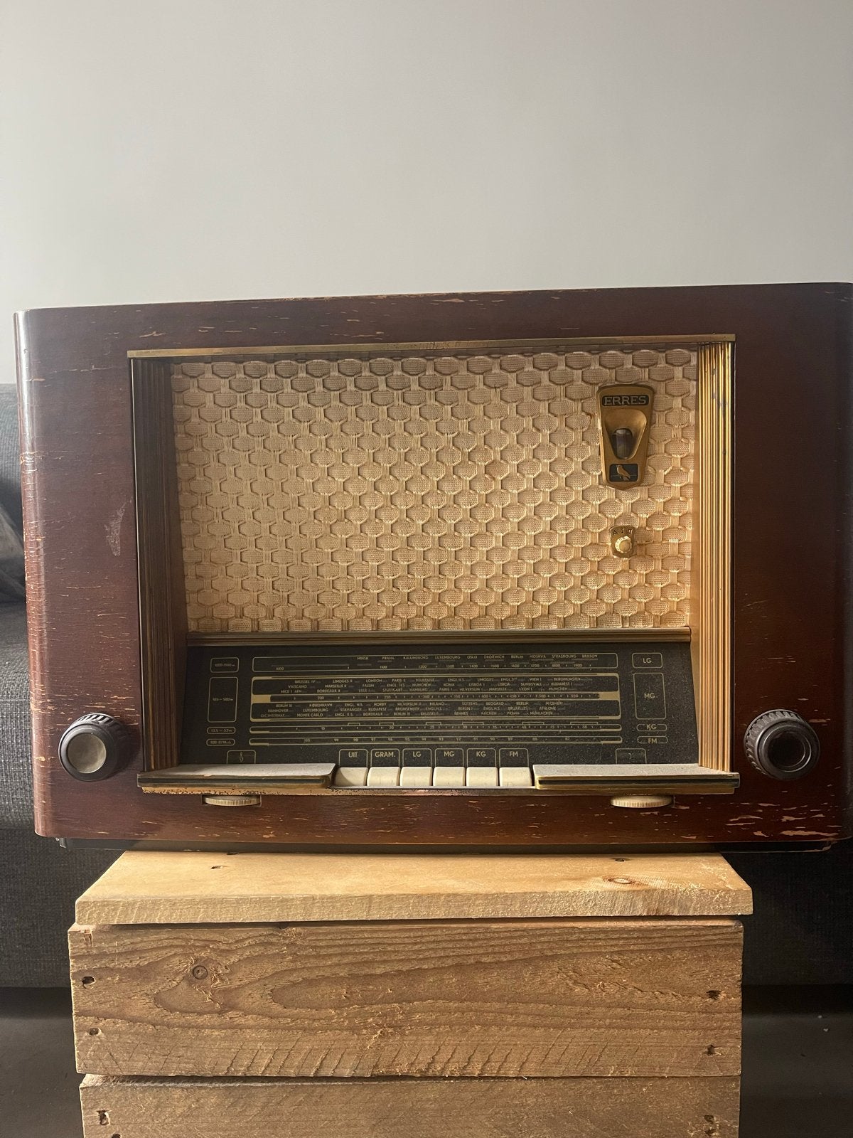 Vintage Erres radio - Werkt nog!, Ophalen, Gebruikt, Radio