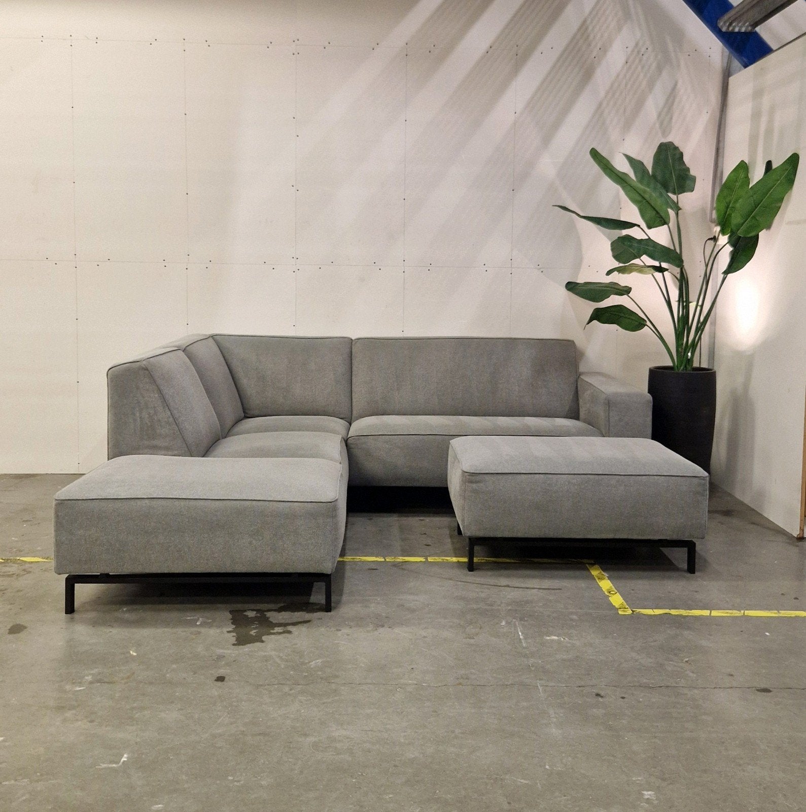 Trendhopper Gibbs Hoekbank Steelgrijs 225x244 cm, Ophalen of Verzenden, Gebruikt, Hout, Hoekbank