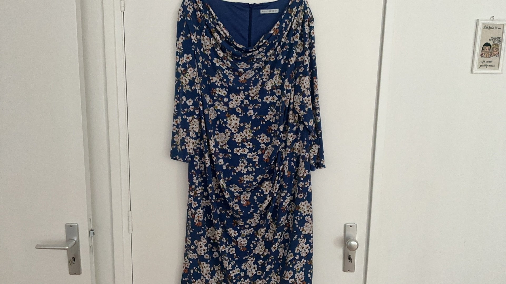 GINA BACCONI, MT 48, Ophalen of Verzenden, Gedragen, Blauw, Jurk