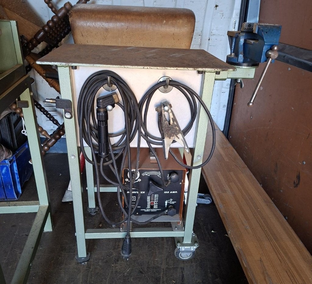 Rühter Lasapparaat 150 Amp met bankschroef, Ophalen, Gebruikt, 150 tot 250 ampère, Elektroden