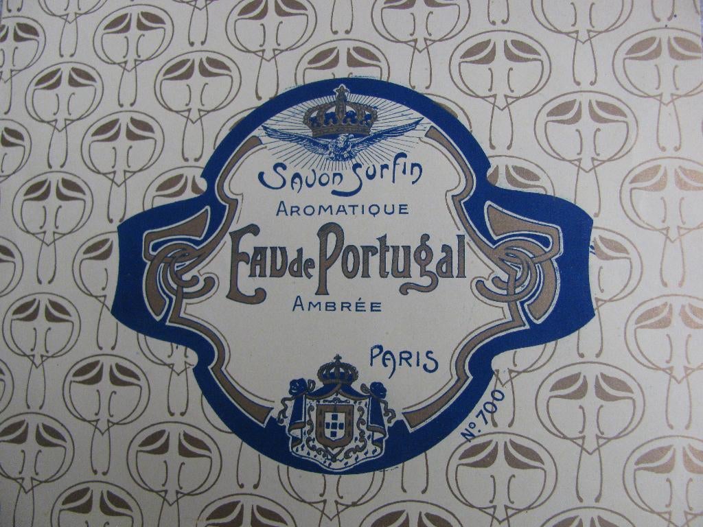 Antiek Frans Zeepdoos Inlegvel Savon Surfin Eau de Portugal, Verzenden