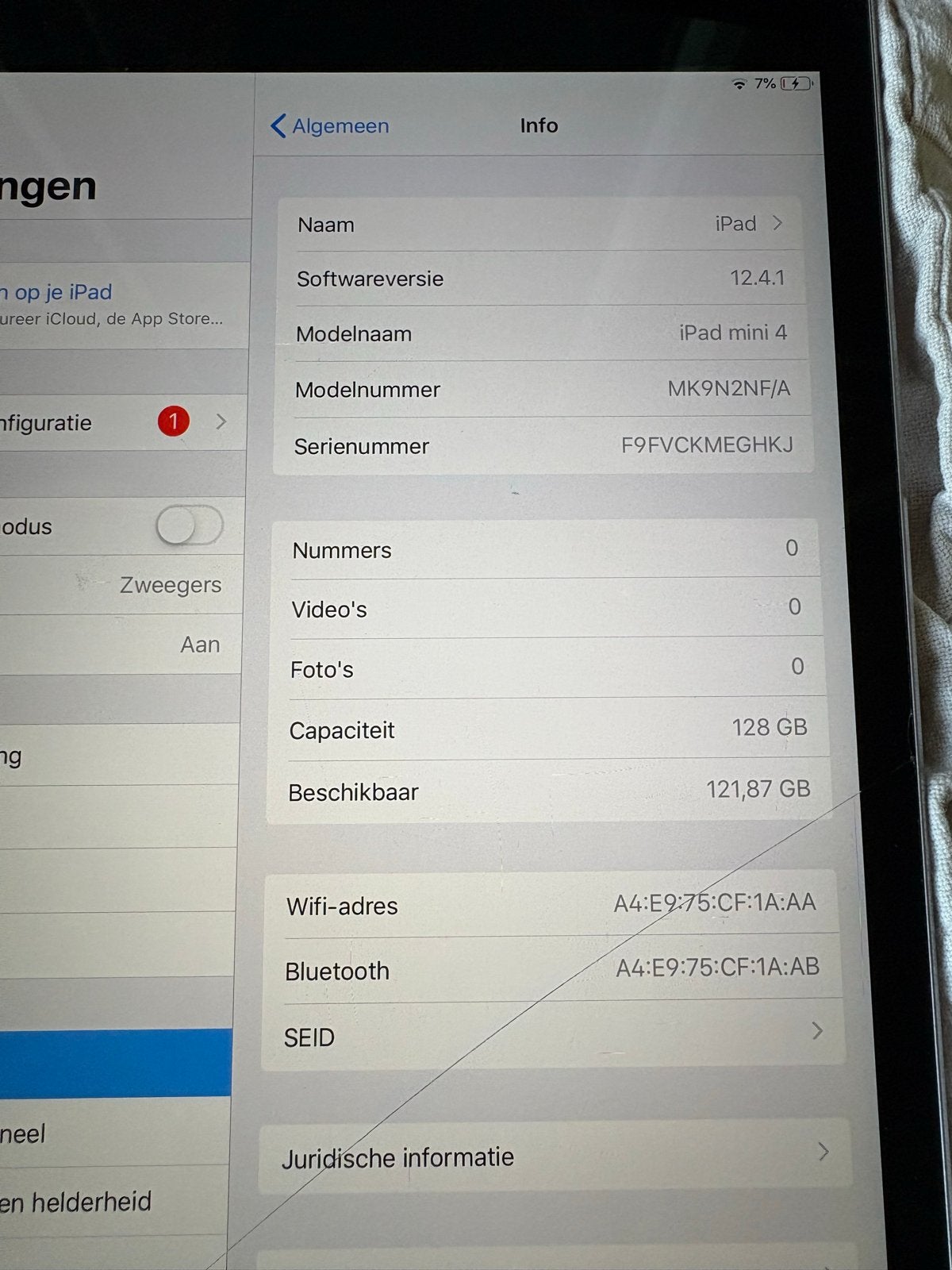 Apple iPad Mini 4 128GB Wi-Fi - Zo goed als nieuw, Computers en Software, Apple iPads, Gebruikt, Apple iPad Mini, Wi-Fi, 8 inch