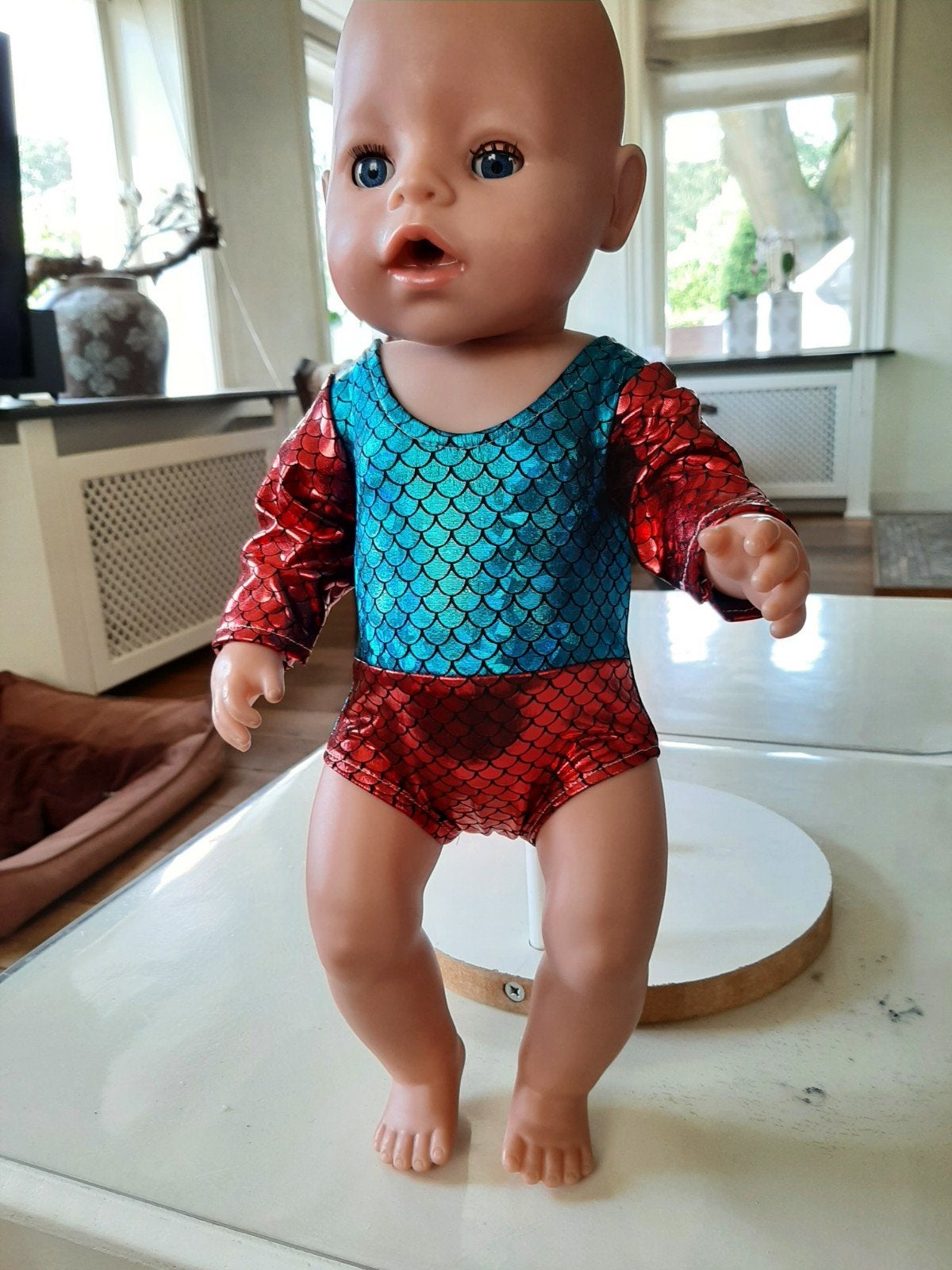 mooie glitter turnpakje baby born pop 43cm, Ophalen of Verzenden, Nieuw, Babypop