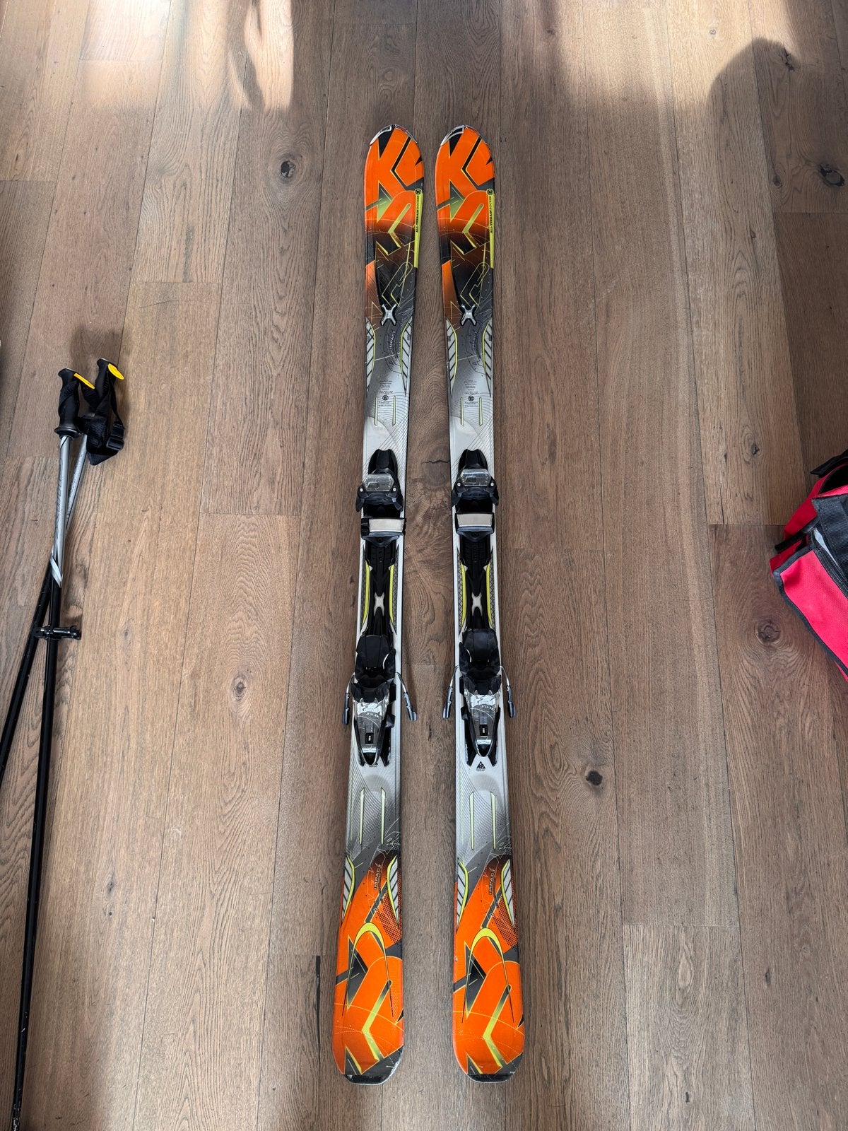 K2 All Mountain ski's 174 cm met skistokken, Overige merken, 160 tot 180 cm, Gebruikt, Ophalen of Verzenden