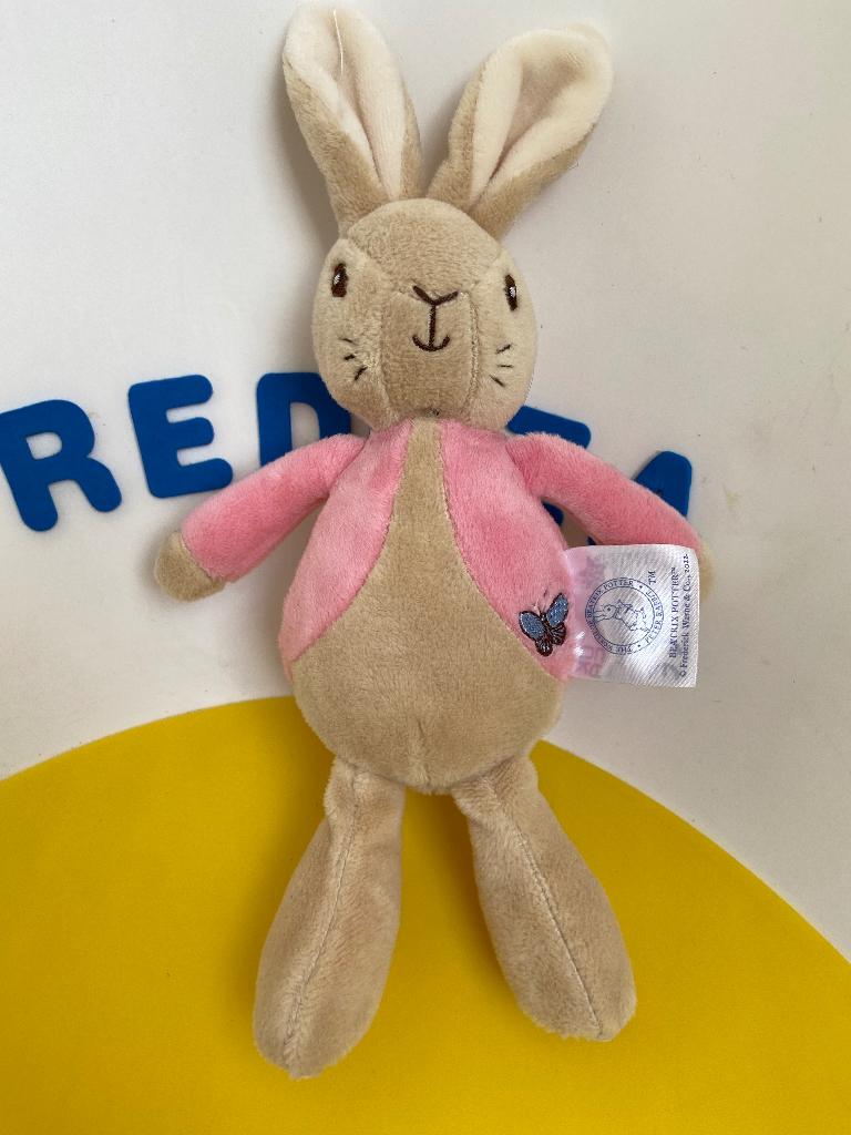 K1049 Beatrix potter konijn konijntje roze vestje, Kinderen en Baby's, Ophalen of Verzenden, Zo goed als nieuw, Konijn