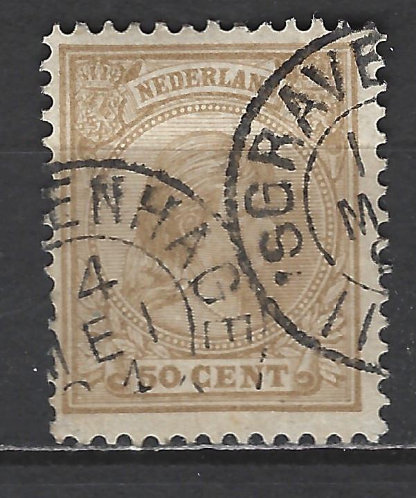 NVPH 43 gebruikt Wilhelmina 1891 : OUD NEDERLAND per stuk, Ophalen of Verzenden, T/m 1940, Gestempeld