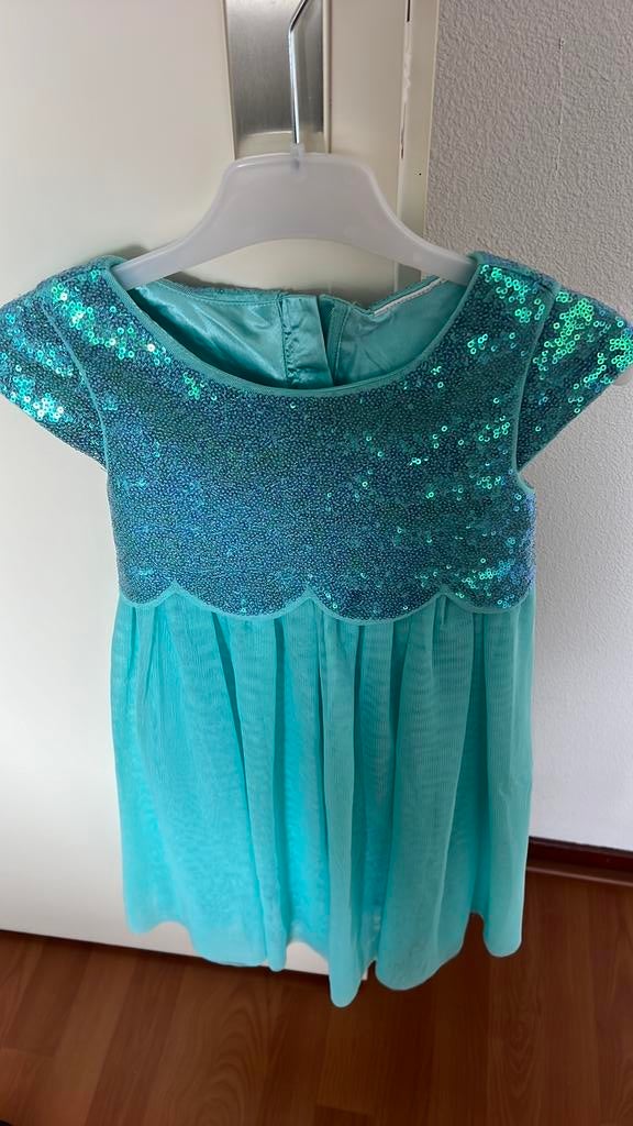 Feestjurk maat 116 met bolero, Kinderen en Baby's, Kinderkleding | Maat 116, Ophalen of Verzenden, Zo goed als nieuw, Meisje, Jurk of Rok