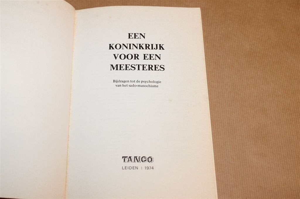 Zeldzaam Sado-Masochisme Psychologie — Tango 1974, Ophalen of Verzenden, Gelezen