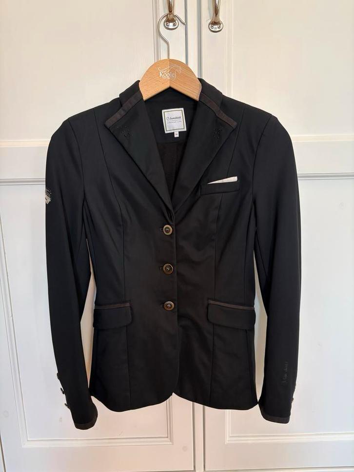Zwart Wedstrijdjasje Victorine van Samshield maat 34, Ophalen of Verzenden, Dressuur, Bovenkleding