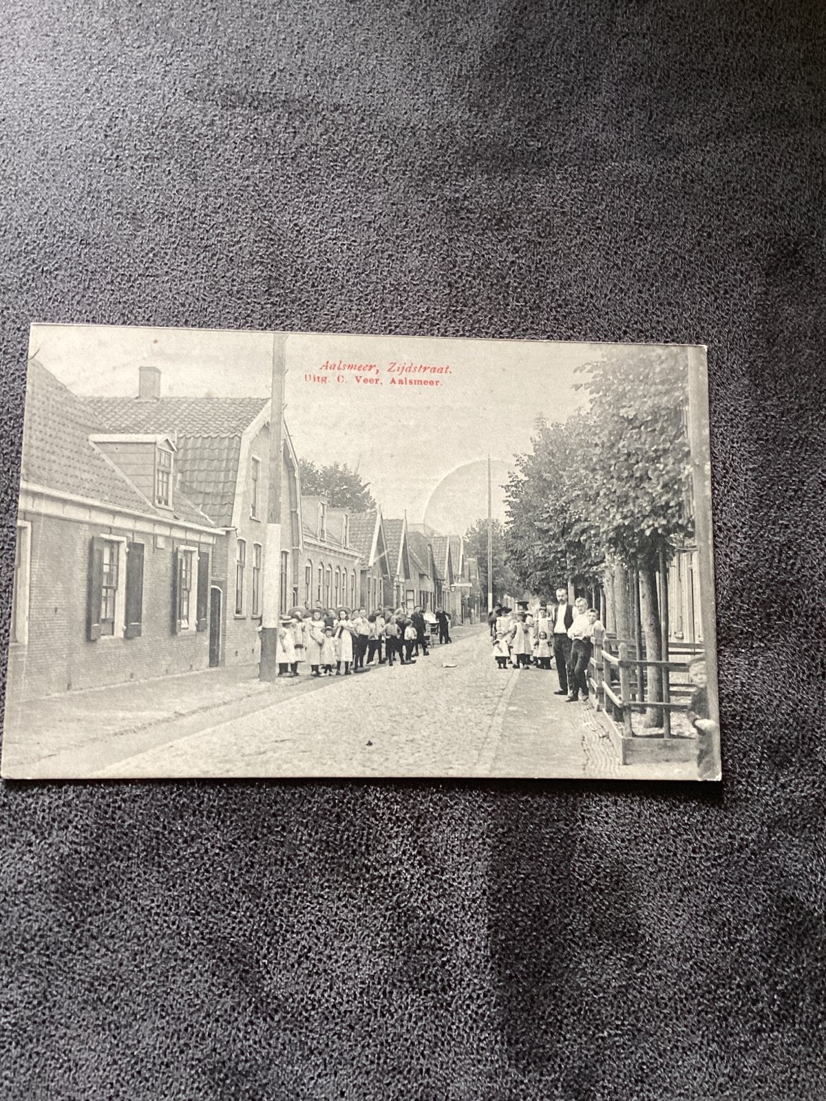 Oude Ansichtkaart Aalsmeer, Zijdstraat- Uitg. C. Veer, Ophalen of Verzenden, Voor 1920, Gelopen, Noord-Holland