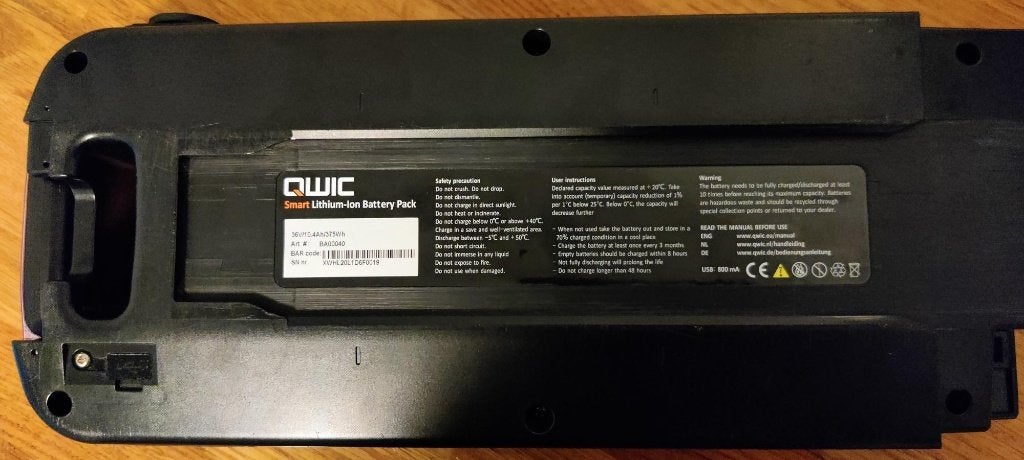 Gezocht: fietsaccu Qwic BA00040, Zo goed als nieuw