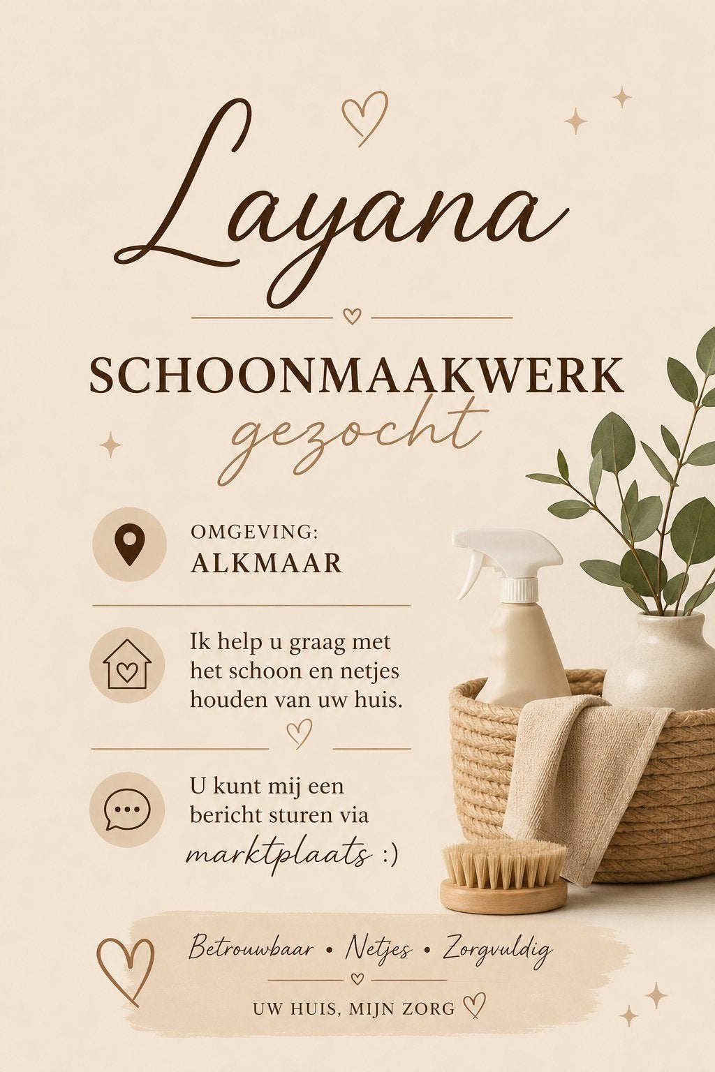 Schoonmaakster omgeving Alkmaar, Vanaf 10 jaar, Overige vormen