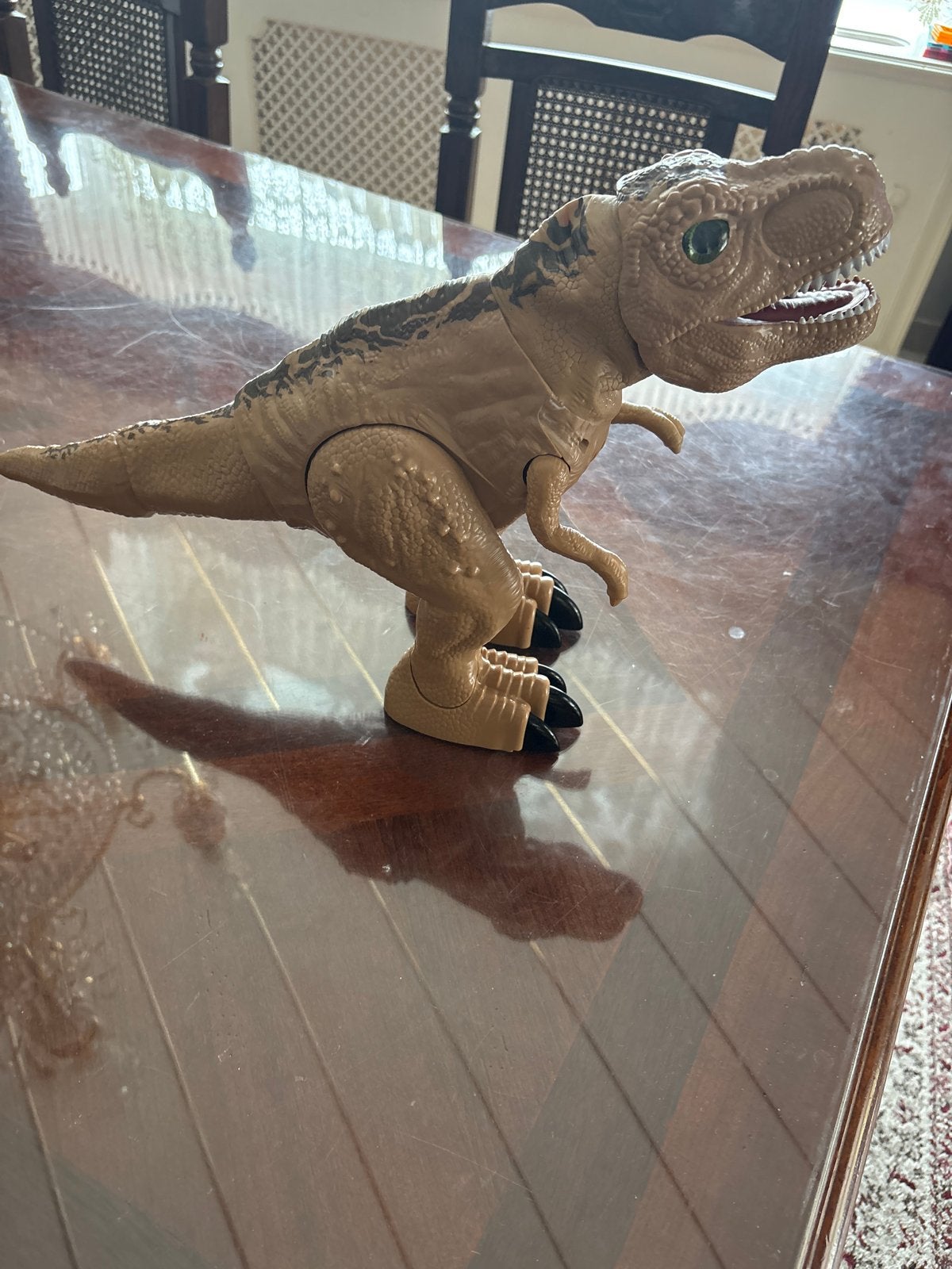 Lopende Dino speelgoed met geluid en licht, Ophalen of Verzenden, Gebruikt