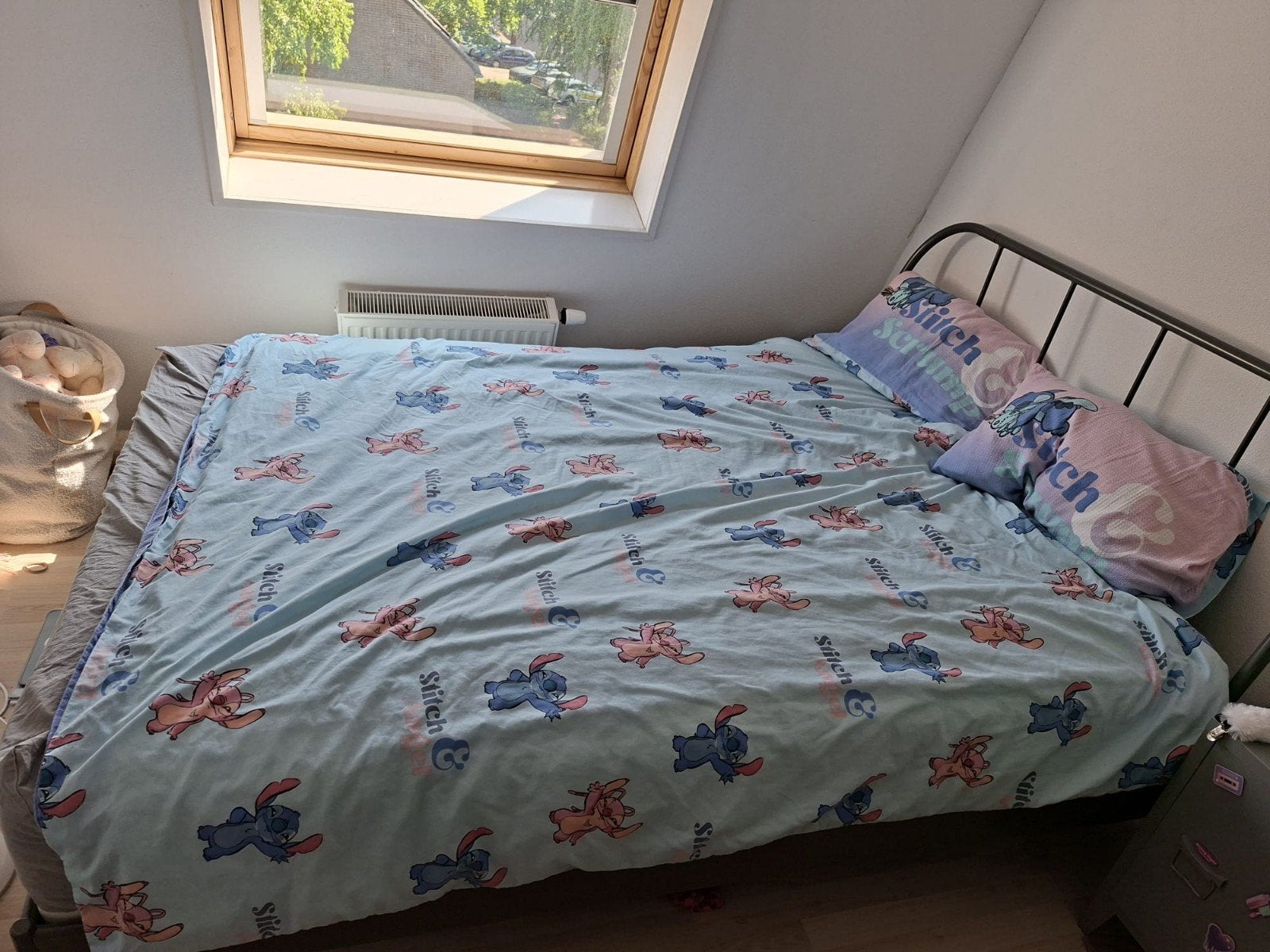 IKEA bed 140x200 (excl. matras en hoes) - Ophalen Soest, Gebruikt, Zwart, Tweepersoons, 200 cm