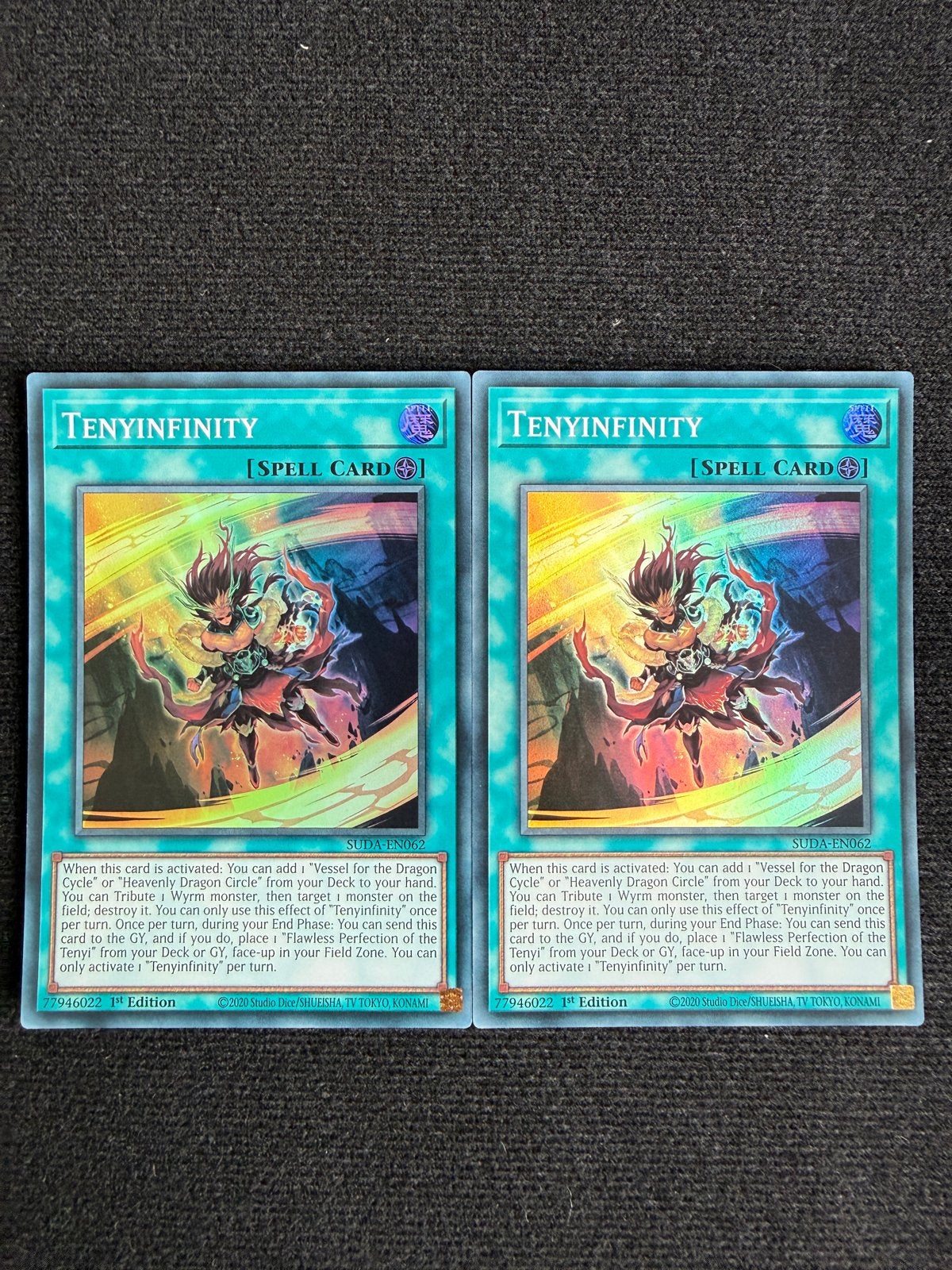Yu-Gi-Oh! 2x Tenyinfinity - SR - SUDA-EN062 1st Edition, Verzenden, Nieuw