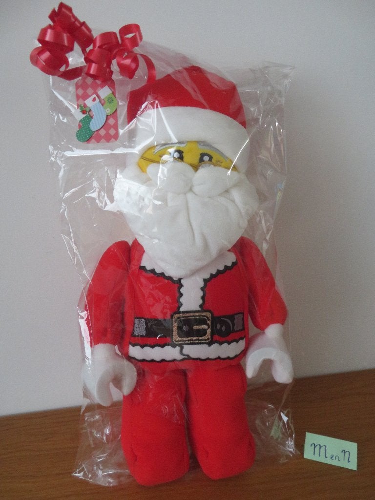 LEGO Knuffel Kerstman, Santa Claus Plush, Kerst, Minifiguur, Ophalen, Nieuw, Lego