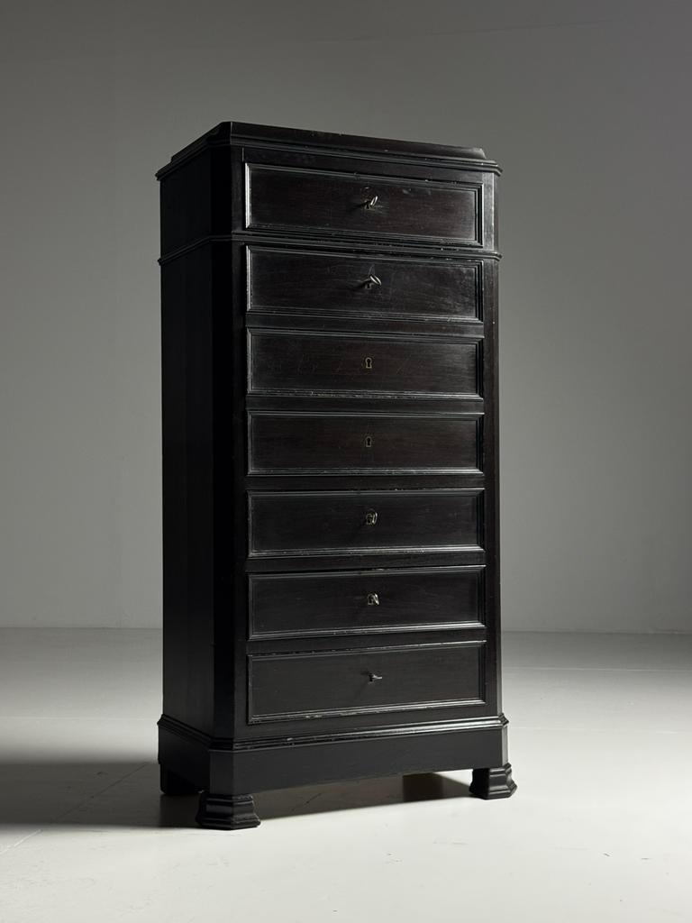 19e eeuwse Louis Philippe secretaire ladekast