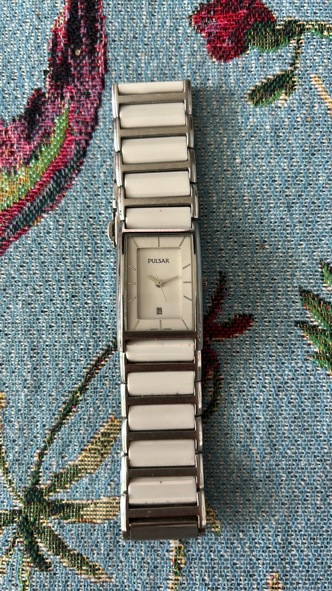 Leuk Pulsar horloge met verlengingschakels, Gebruikt, Staal, Polshorloge, Kunststof
