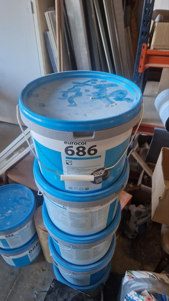 Eurocol 686 Supercol Wandtegellijm - 15 kg emmer, Overige materialen, Wandtegels, Nieuw, Minder dan 20 cm