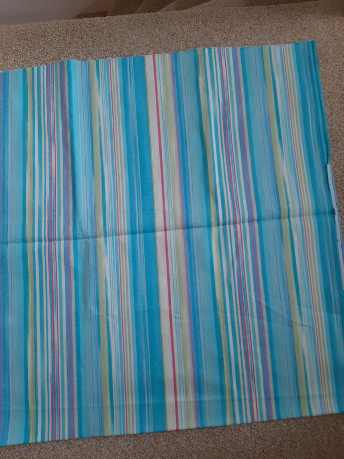 Lapstof streep verschillende kleuren 130x120 cm met rek, Ophalen of Verzenden