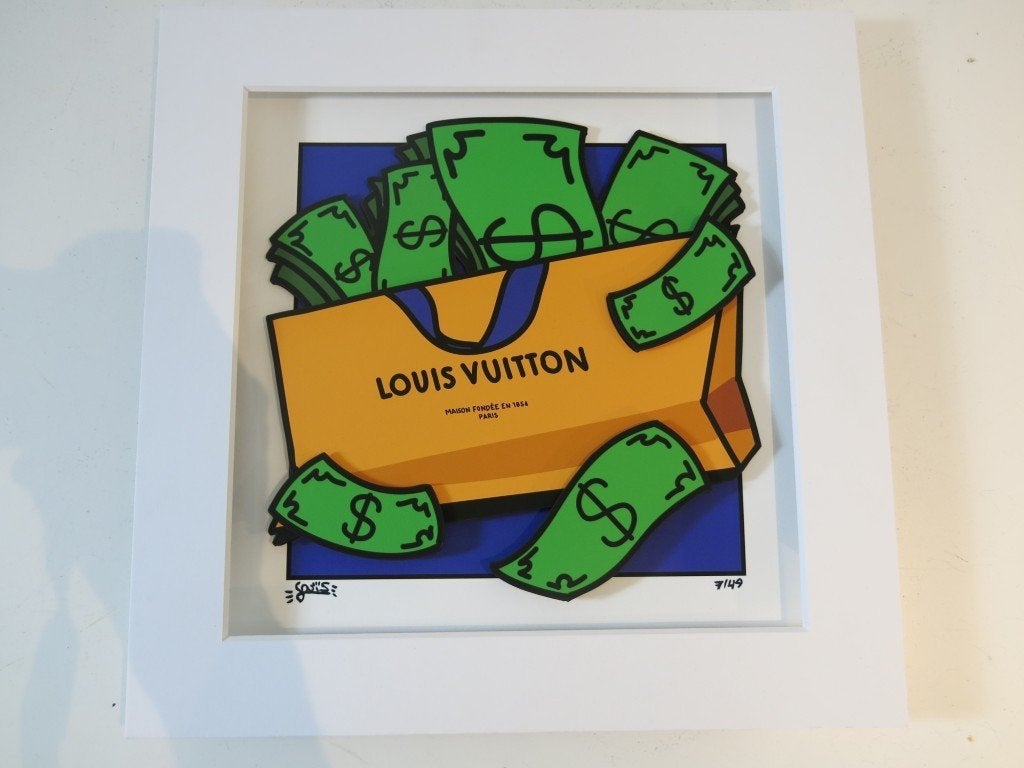 Louis Michel Krüger – “LV Money” 3D Pop-Art, Ophalen of Verzenden