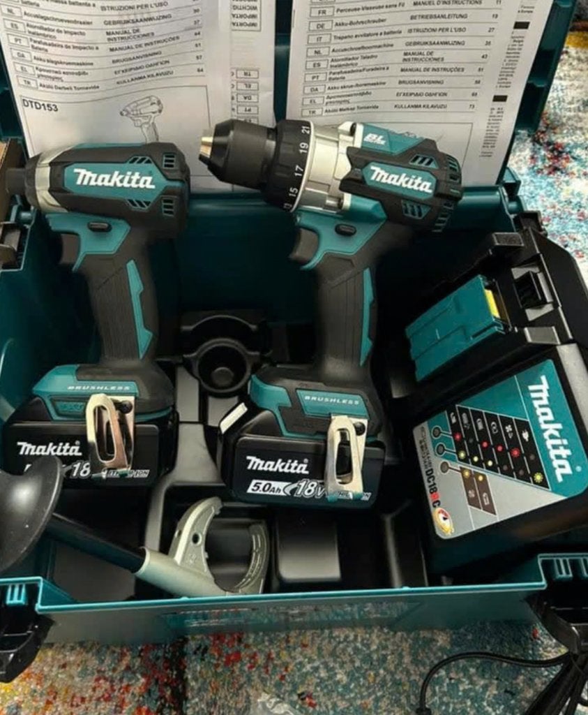 Makita Boormachines 18V | Met Mbox | Accu’s | Lader .