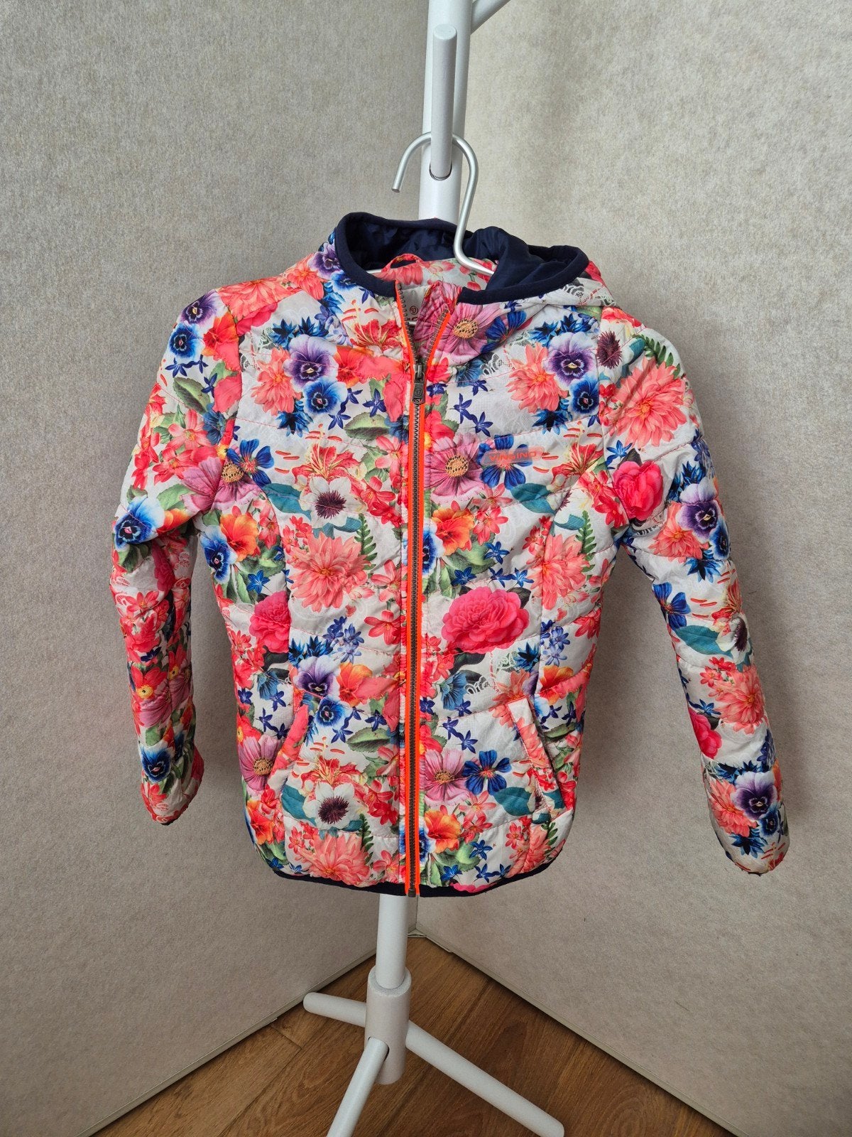 Vingino Meisjes Jas Bloemenprint Maat 152, Kinderen en Baby's, Kinderkleding | Maat 152, Ophalen, Meisje, Zo goed als nieuw, Vingino