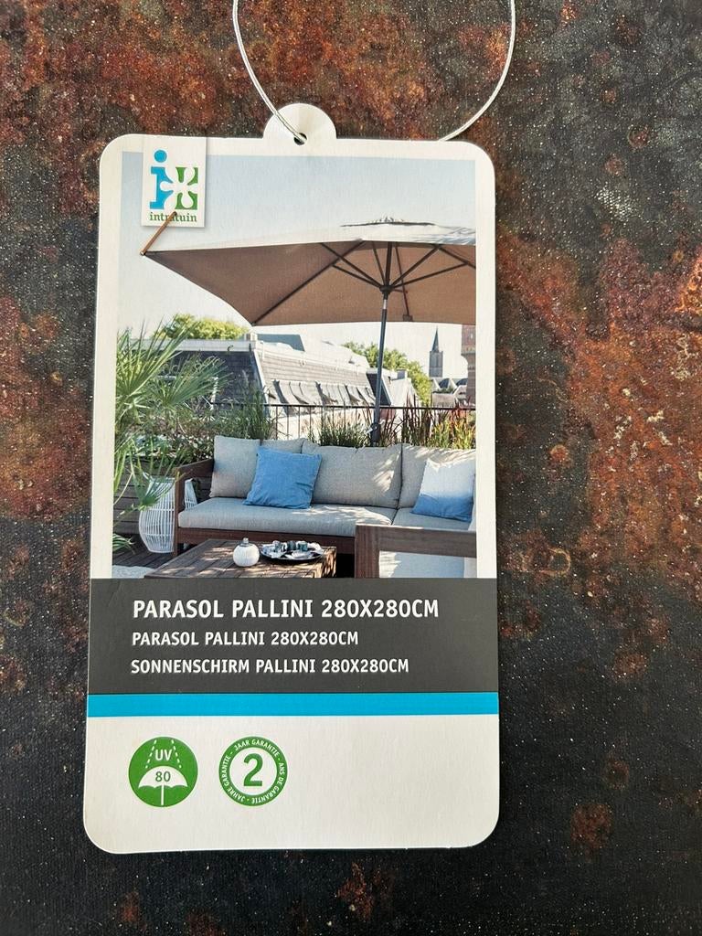 Parasol vierkant, Tuin en Terras, Ophalen, Zo goed als nieuw