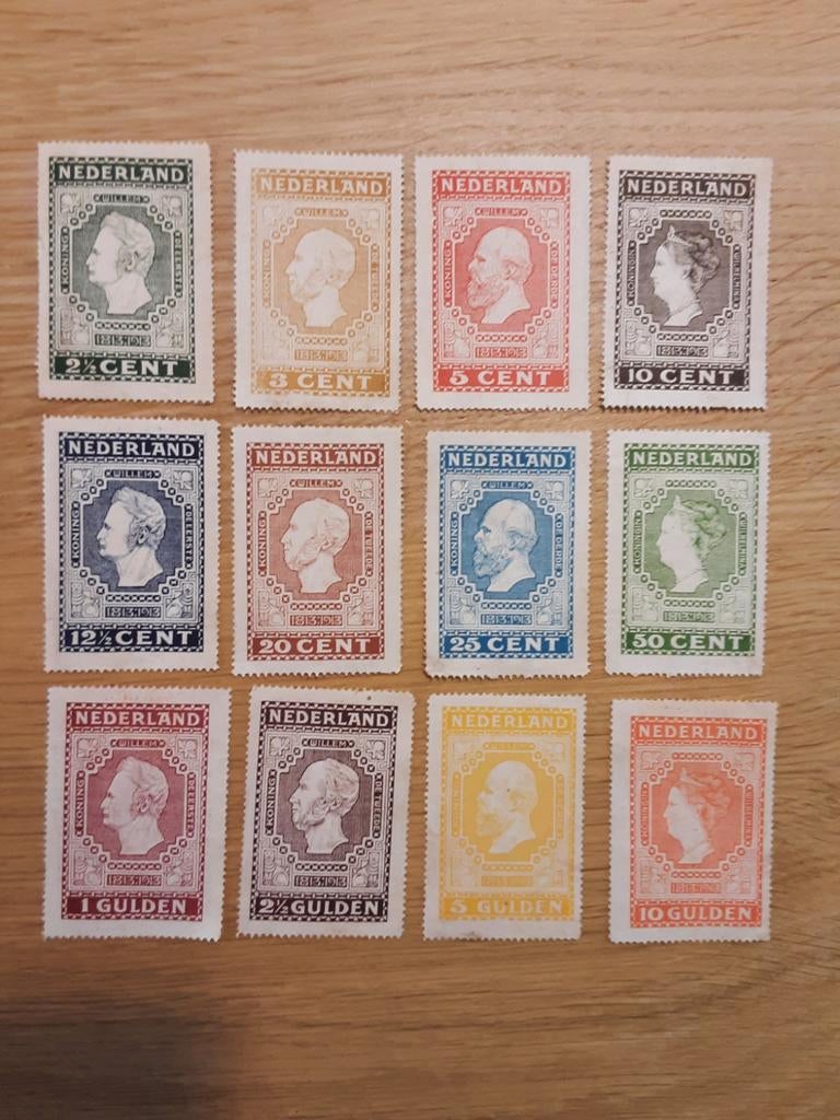 Serie sluitzegels postzegels staatshoofden 2,5 ct tot 10 gld, Ophalen of Verzenden