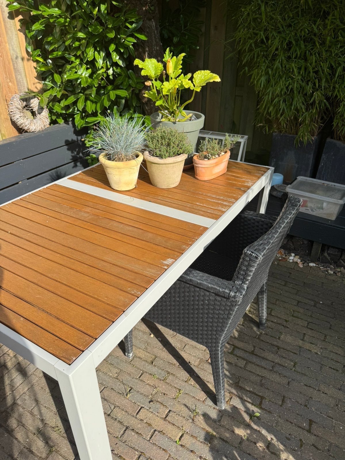 Tuintafel Själland ikea, Tuin en Terras, Ophalen, Zo goed als nieuw, Rechthoekig, Hout