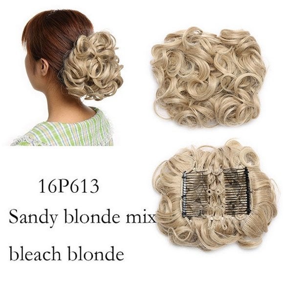 AANBIEDING : Chignon elastisch haarstukje / vlinderkam kleur, Ophalen of Verzenden, Nieuw, Pruik of Haarverlenging