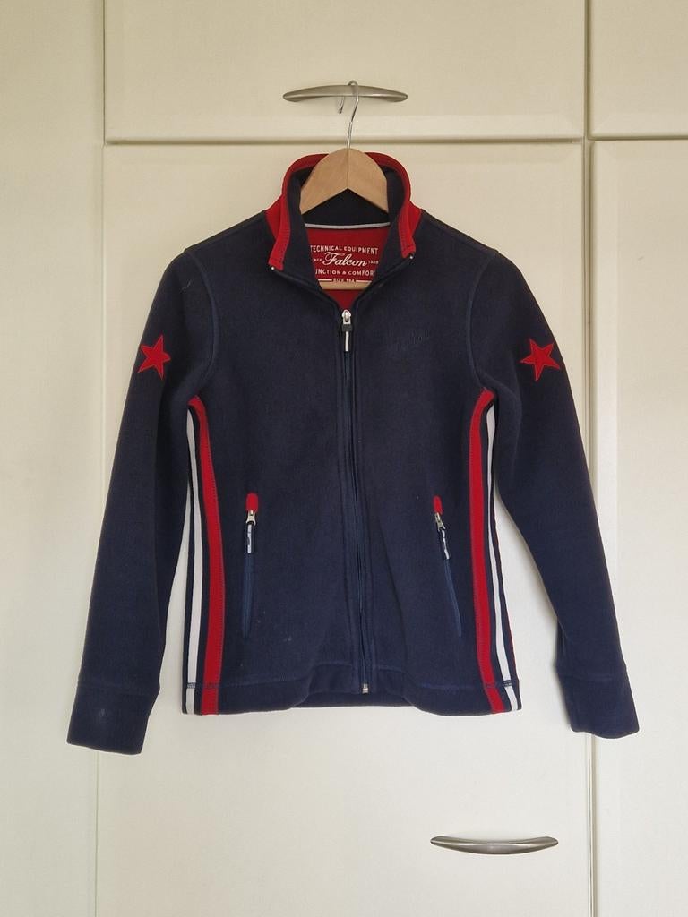 Sportief Falcon fleece vest donkerblauw 164-168, Meisje, Falcon, Trui of Vest, Ophalen of Verzenden