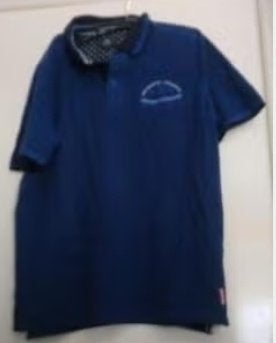 bijna nieuw polo shirt HUMAN NATURE blauw jeans L, Verzenden, Zo goed als nieuw, Blauw