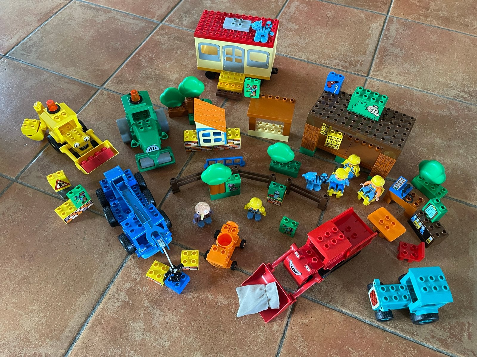 Grote set LEGO Duplo Bob de Bouwer voertuigen en figuren, Ophalen, Gebruikt, Overige merken