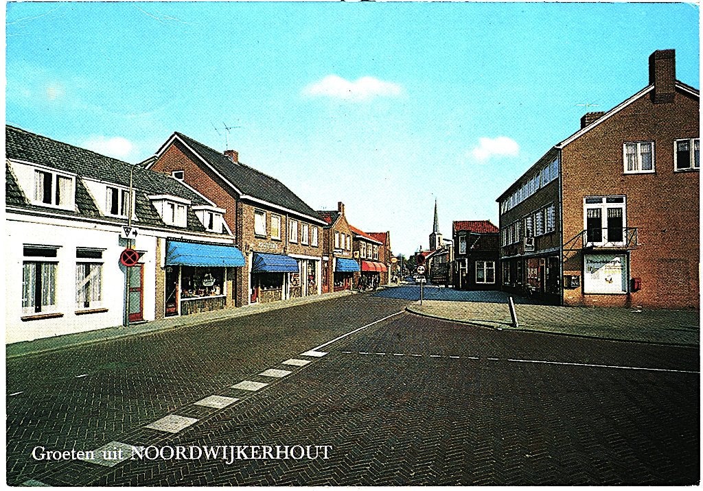 805699 Noordwijkerhout jr 60 70 Dorpsstraat Zegel verwijderd, Ophalen of Verzenden, 1960 tot 1980, Gelopen, Zuid-Holland