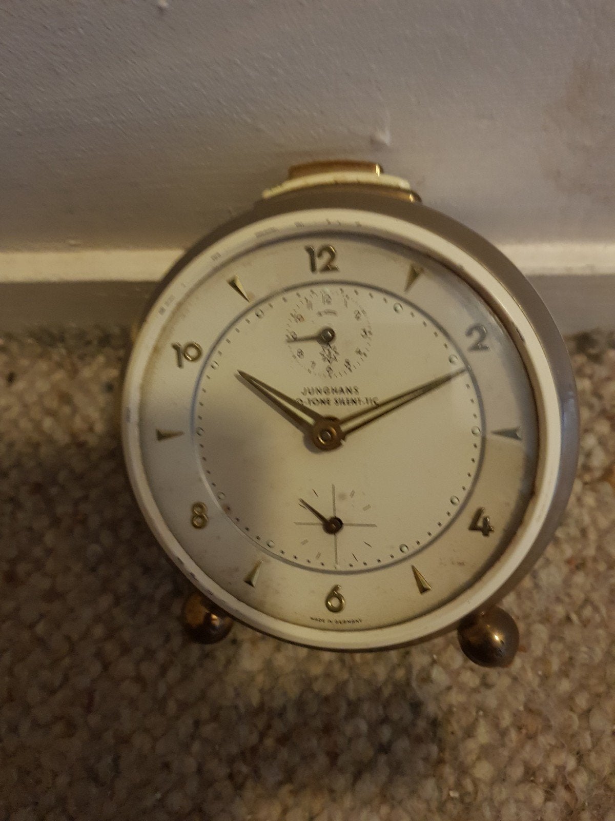 Junghans wekker., Ophalen, Staal, Overige merken, 1960 of later