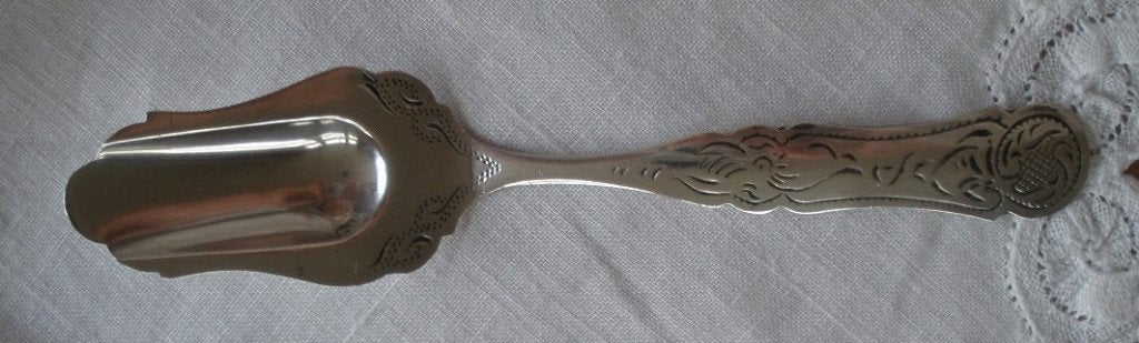 Antieke zilveren suikerschep, Ophalen of Verzenden, Zilver