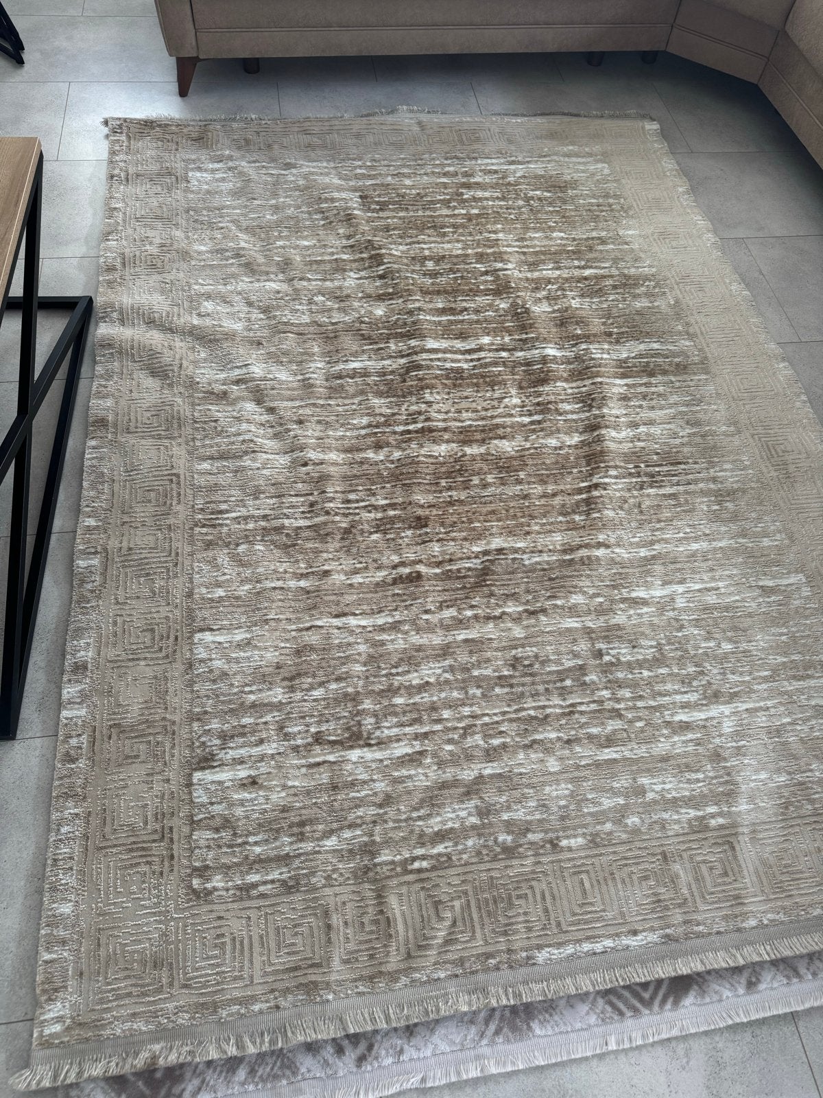 3x warme beige tapijten (2 lange en 1 grote), 100 tot 150 cm, Beige, 200 cm of meer, Ophalen of Verzenden
