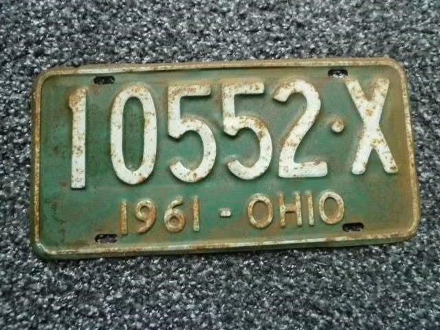 Kentekenplaat licenseplate Ohio 1961 USA, Verzenden, Gebruikt, Auto's