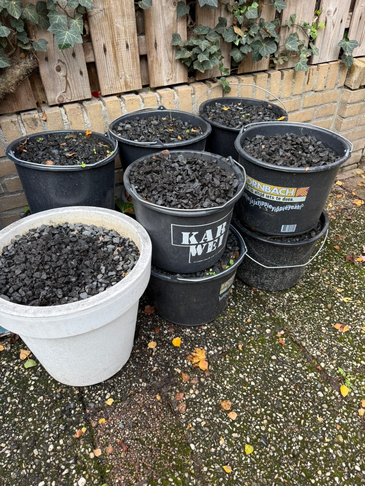 Partij Grind Ardenner Split, Tuin en Terras, Ophalen, Gebruikt, Grijs, Grind