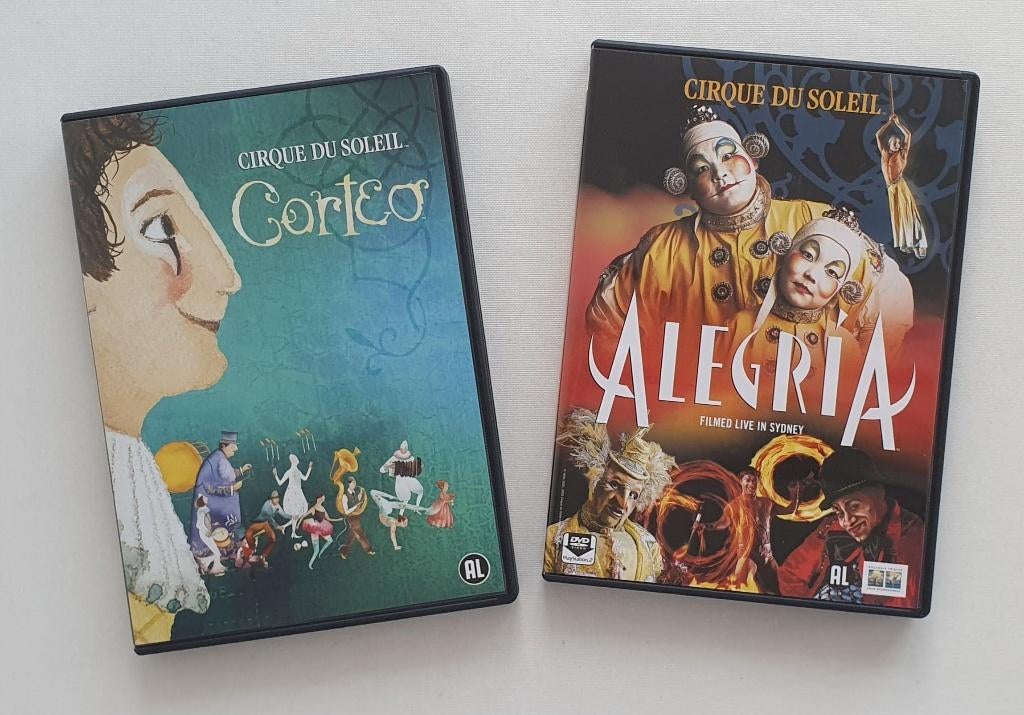 Cirque du Soleil Alegria en Corteo DVD’s, Alle leeftijden, Ophalen of Verzenden, Zo goed als nieuw