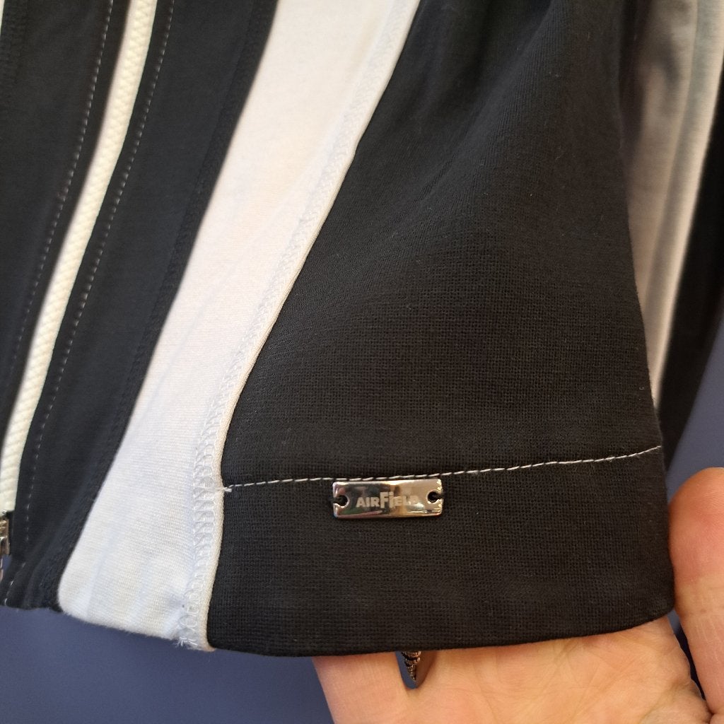 Airfield vestje in zwart wit patroon, rits en studs 38 45847, Kleding | Dames, Maat 38/40 (M), ., Zwart, Ophalen of Verzenden