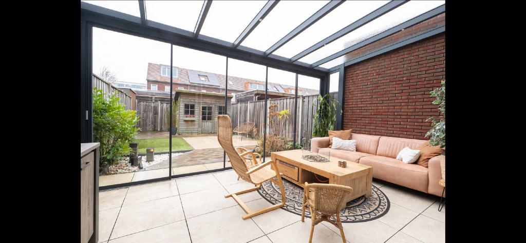 Aluminium Serre met Glas - 5m breed, 3m diep, Tuin en Terras, Overkappingen, Ophalen, Zo goed als nieuw, Serre