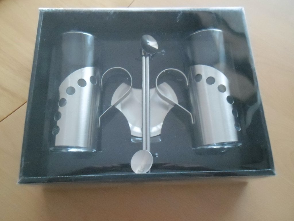 Theeset in geschenkdoos s/2 - Modern design, Glas of Glazen, Nieuw, Ophalen of Verzenden, Glas