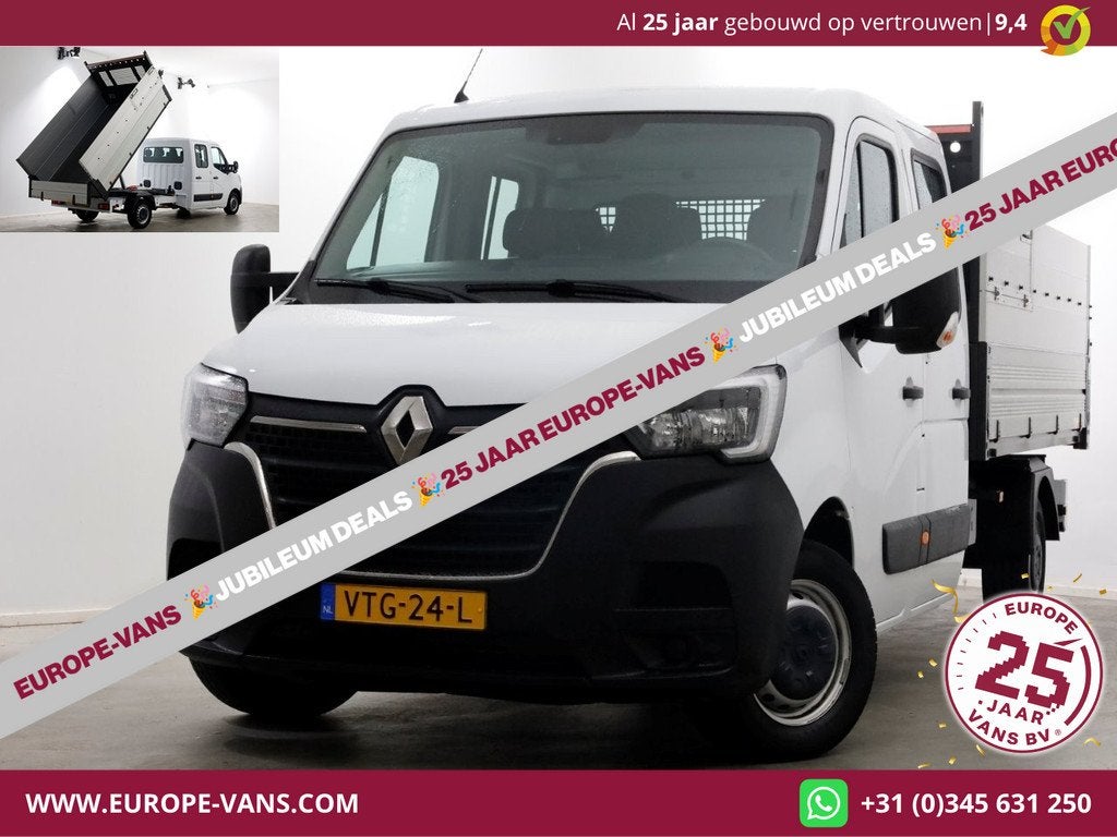 Renault Master T35 2.3 dCi 145pk L3 D.C. Kipper met hoge boo, Auto's, Voorwielaandrijving, 145 pk, 2421 kg, Gebruikt