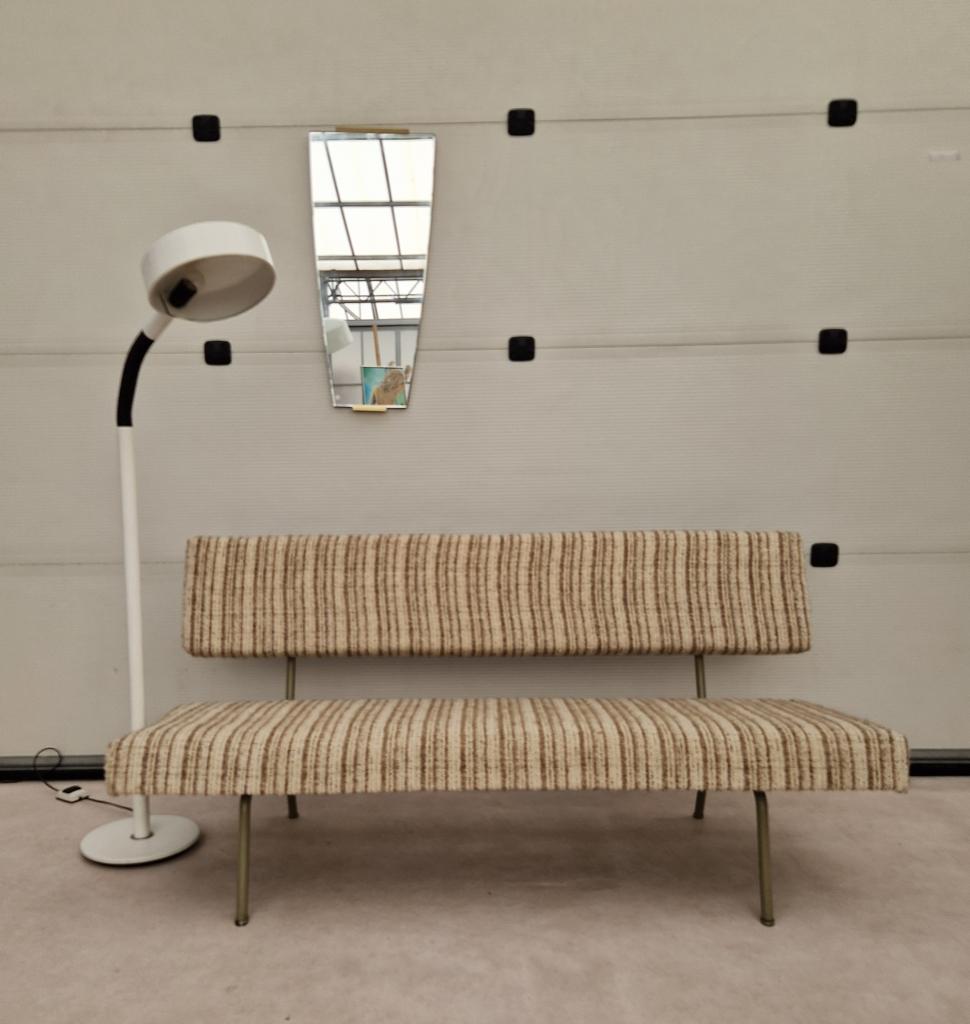 Vintage Gispen drie zitbank, 160cm, Ophalen, ., 150 tot 200 cm, Driepersoons