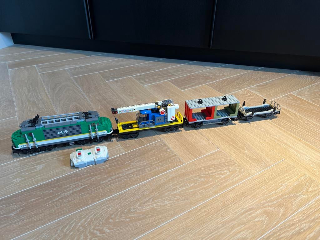 Lego City Vrachttrein met Kraan en Afstandsbediening, City, Lego, Ophalen of Verzenden, Zo goed als nieuw