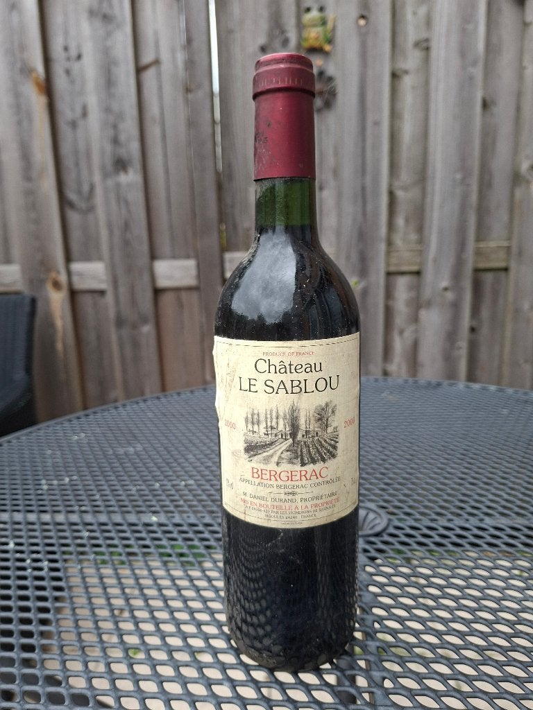 Chateau Le sablou bergerac 2000, Verzamelen, Frankrijk, Nieuw, Ophalen of Verzenden, Rode wijn